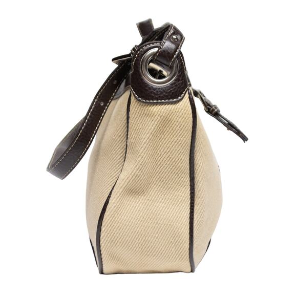 ETIEENE AIGNER Shoulder Bag Cream & Brown Medium Size Handbag Adjustable Strap - Picture 3 of 11